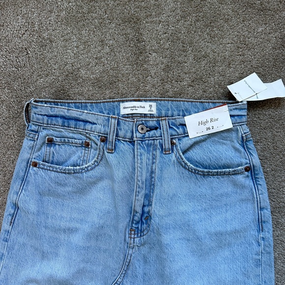 Abercrombie & Fitch Denim Midi Split High Waist Skirt - Picture 3 of 5